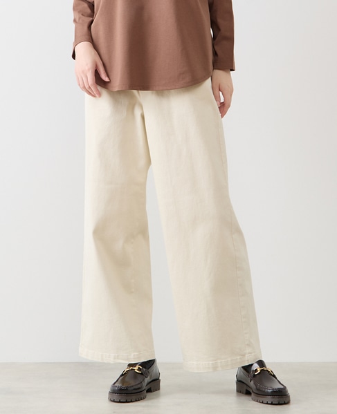 コットンストレッチデニム 詳細画像 ライトベージュ 1