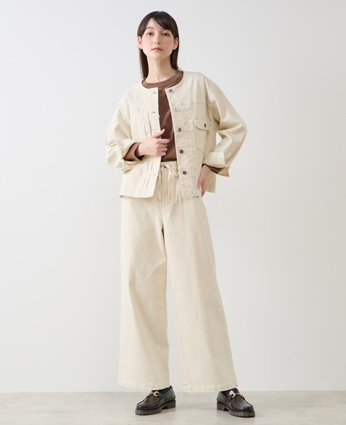 コットンストレッチデニム 詳細画像 ライトベージュ 10