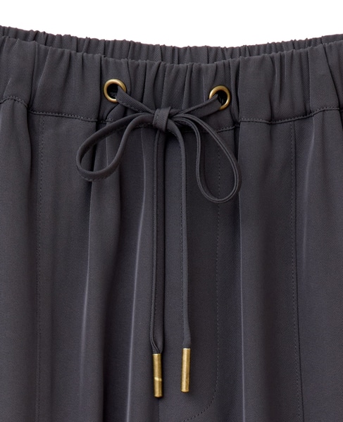 【LOURMARIN】裾タックテーパードパンツ 詳細画像 チャコールグレー 11