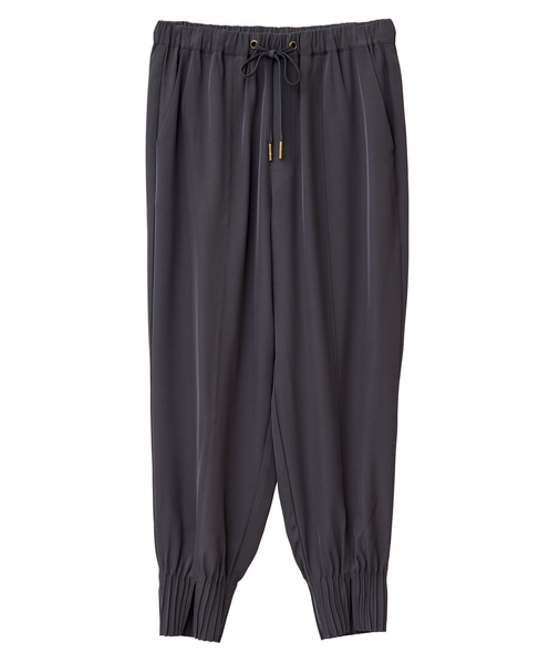 【LOURMARIN】裾タックテーパードパンツ 詳細画像 チャコールグレー 9