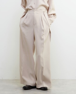 【LOURMARIN】ラップ風タックストレートパンツ