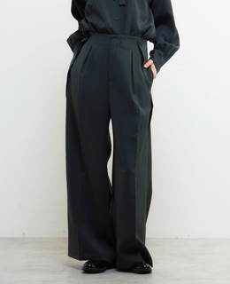 【LOURMARIN】ラップ風タックストレートパンツ