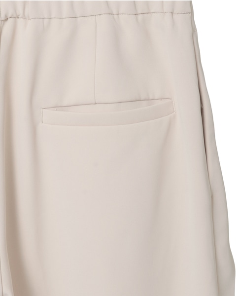 【LOURMARIN】ラップ風タックストレートパンツ 詳細画像 ライトベージュ 14