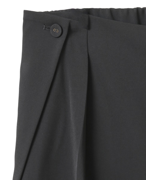 【LOURMARIN】ラップ風タックストレートパンツ 詳細画像 ブラック 12