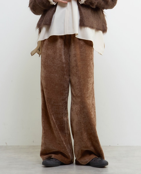 イージーストレートパンツ 詳細画像 ブラウン 1