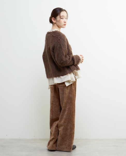 イージーストレートパンツ 詳細画像 ブラウン 6