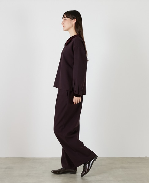 【LOURMARIN】タックイージーワイドパンツ 詳細画像 パープル 4
