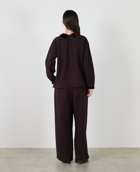 【LOURMARIN】タックイージーワイドパンツ 詳細画像 パープル 5