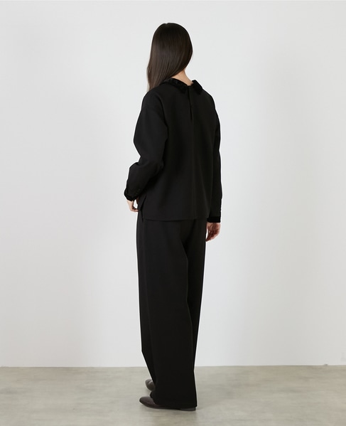 【LOURMARIN】タックイージーワイドパンツ 詳細画像 ブラック 4