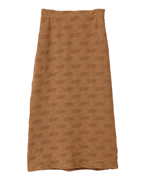 ジャガードナロースカート 詳細画像 ブラウン 3