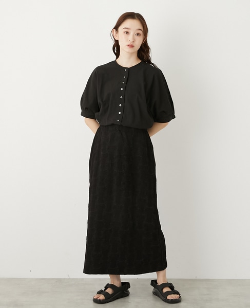 ジャガードナロースカート 詳細画像 ブラック 8