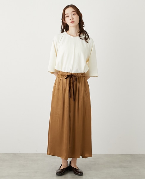 【LOURMARIN】ナローフレアースカート 詳細画像 キャメル 2