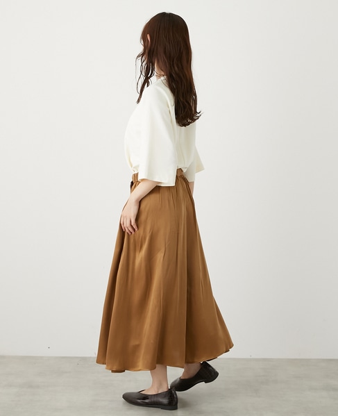 【LOURMARIN】ナローフレアースカート 詳細画像 キャメル 5