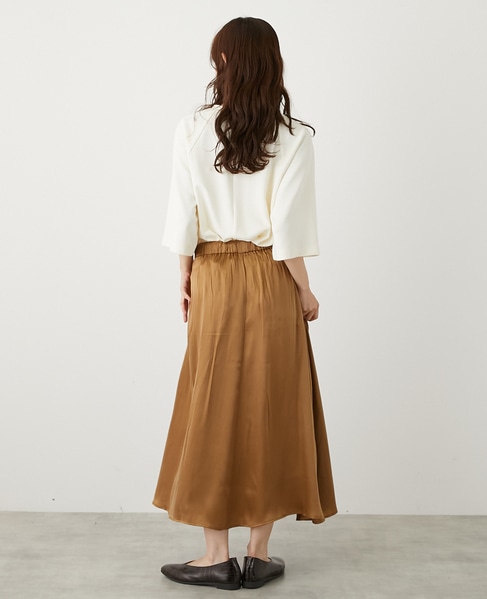 【LOURMARIN】ナローフレアースカート 詳細画像 キャメル 6