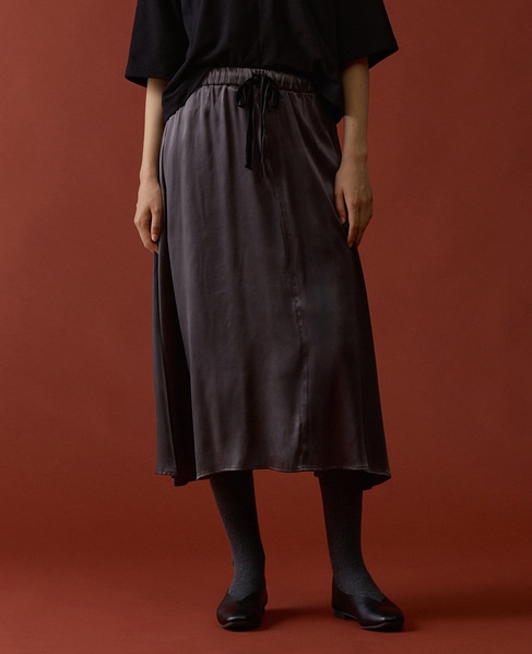 【LOURMARIN】ナローフレアースカート 詳細画像 グレー 1