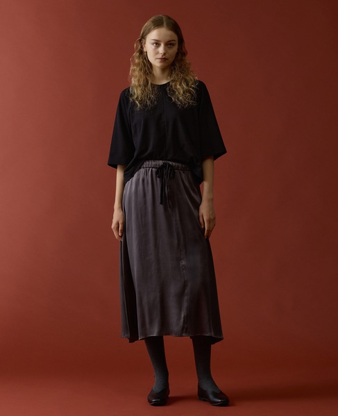 【LOURMARIN】ナローフレアースカート 詳細画像 グレー 2