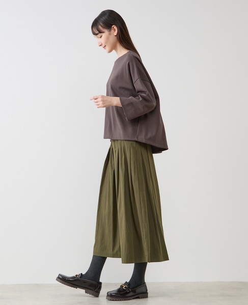 イージープリーツスカート 詳細画像 カーキ 4