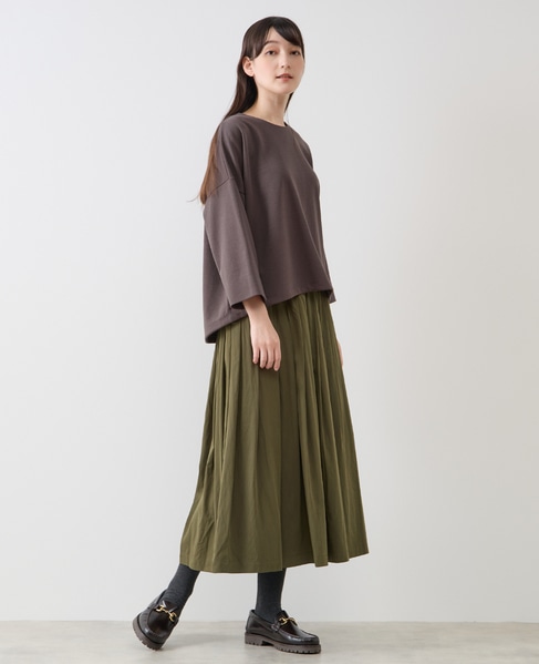 イージープリーツスカート 詳細画像 カーキ 7