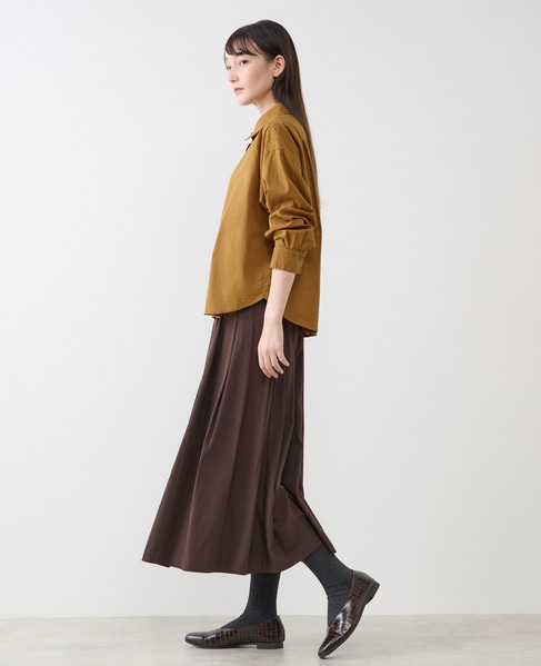 イージープリーツスカート 詳細画像 ブラウン 4