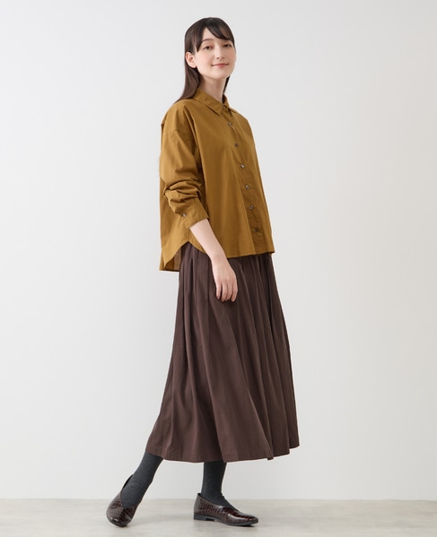 イージープリーツスカート 詳細画像 ブラウン 7
