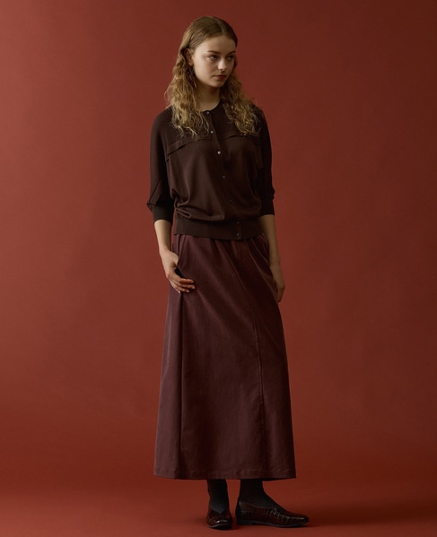 【LOURMARIN】イージーナロースカート 詳細画像 ボルドー 2