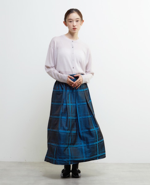 タックイージーロングスカート 詳細画像 ブルー 8