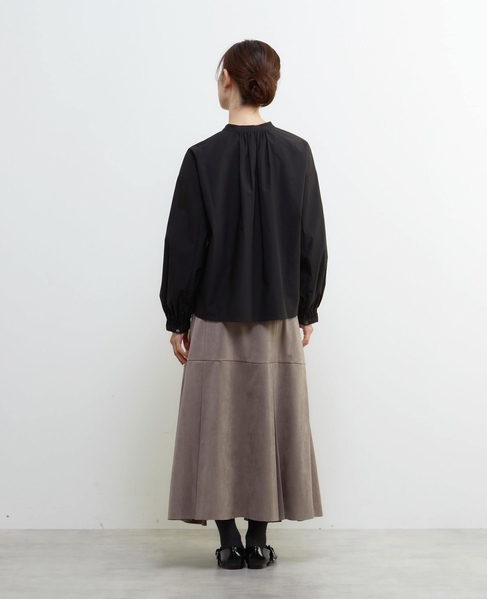 【LOURMARIN】タックフレアーナロースカート 詳細画像 グレー 5