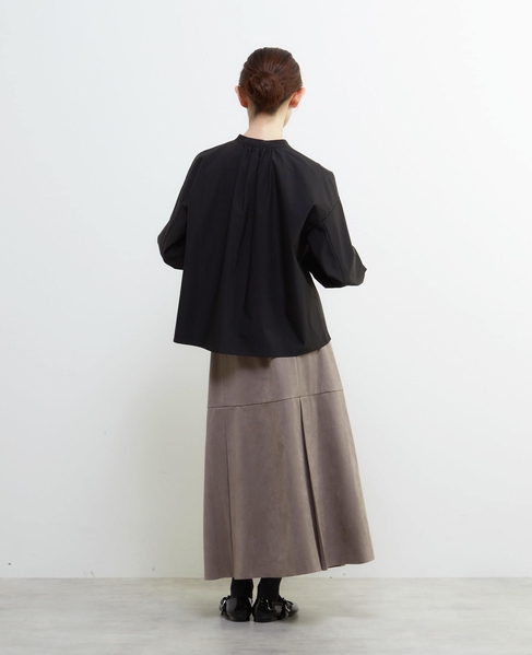 【LOURMARIN】タックフレアーナロースカート 詳細画像 グレー 6