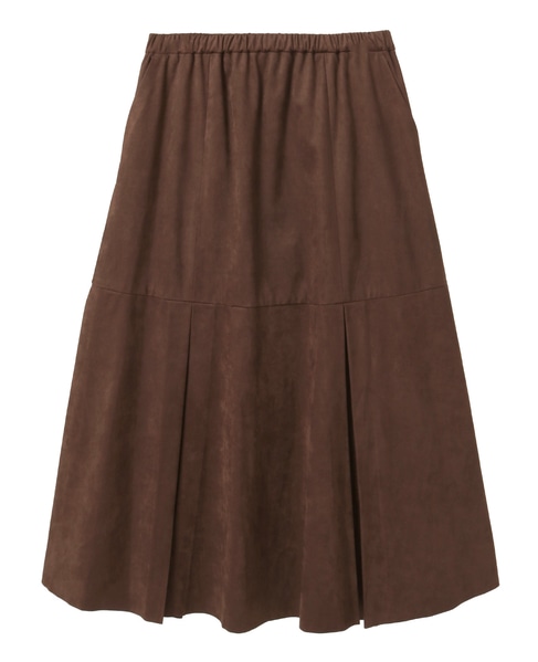 【LOURMARIN】タックフレアーナロースカート 詳細画像 ブラウン 10