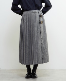 【LOURMARIN】ラップ風プリーツスカート