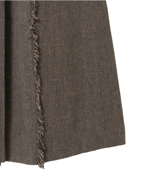 【LOURMARIN】ラップ風プリーツスカート 詳細画像 ブラウン 12