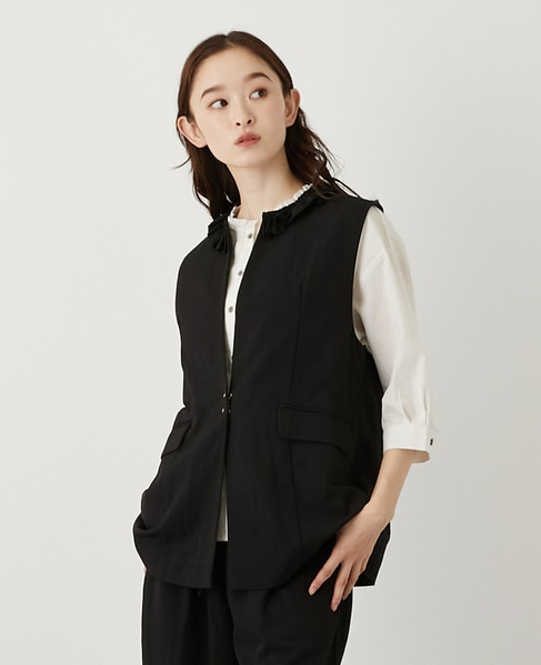 【LOURMARIN】フリルジレ 詳細画像 ブラック 1