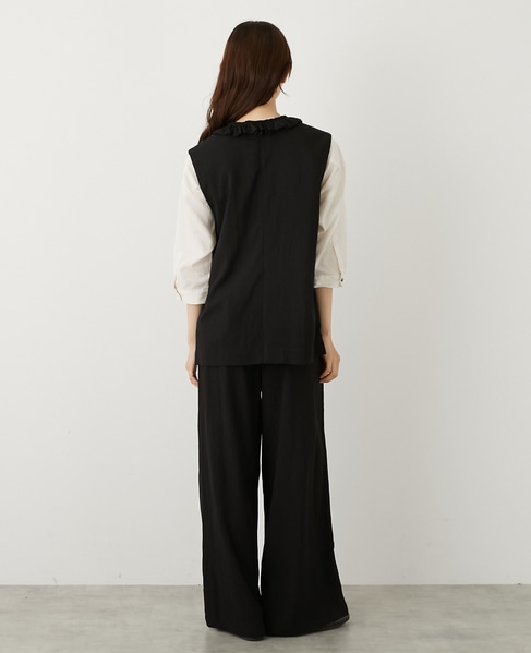 【LOURMARIN】フリルジレ 詳細画像 ブラック 5