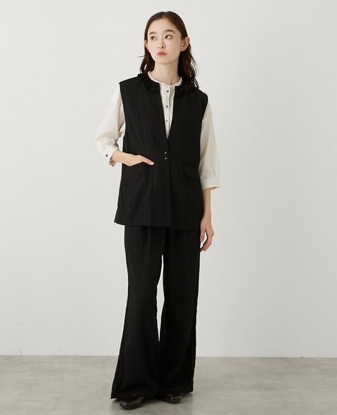 【LOURMARIN】フリルジレ 詳細画像 ブラック 8