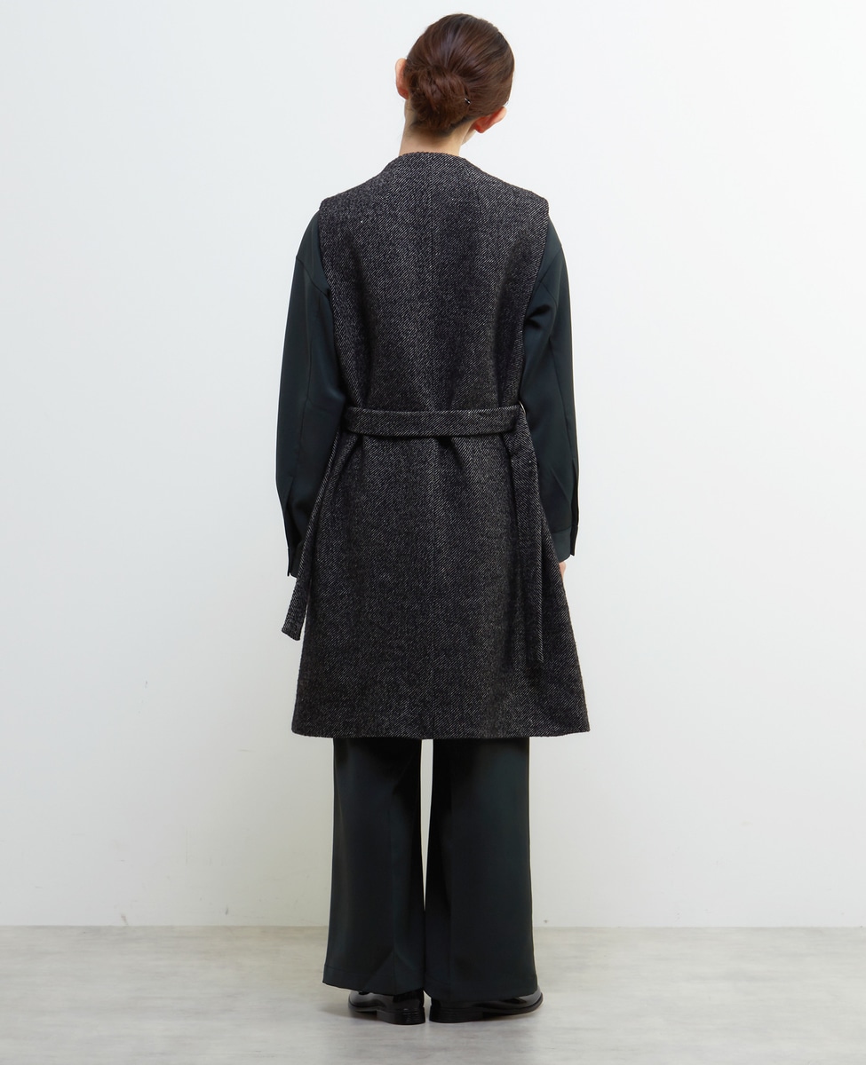 LOURMARIN】ベルト付きロングジレ｜LOGEMENT DE CLAIRE（ロジュ