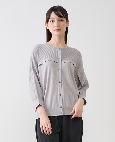 【LOURMARIN】フリルカーディガン 詳細画像 グレー 1