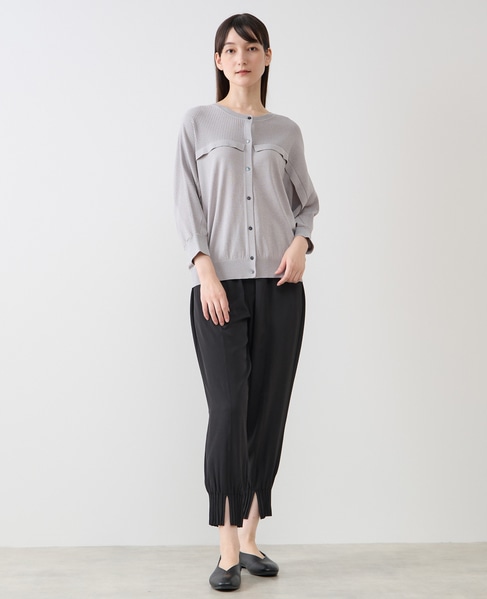 【LOURMARIN】フリルカーディガン 詳細画像 グレー 2