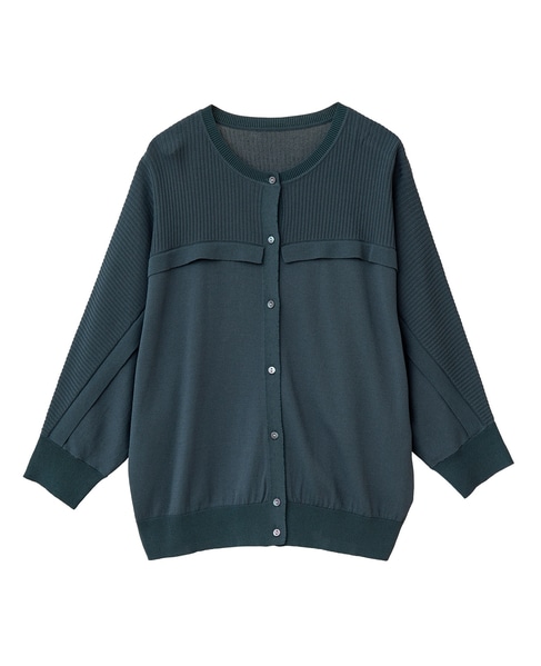 【LOURMARIN】フリルカーディガン 詳細画像 ブルーグリーン 9