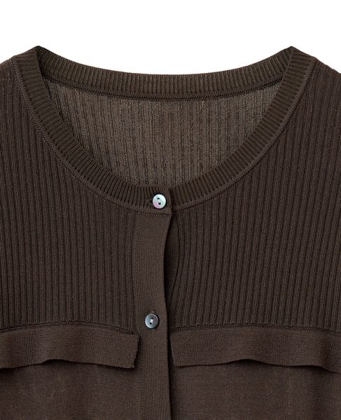 【LOURMARIN】フリルカーディガン 詳細画像 ブラウン 5