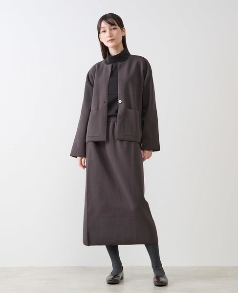 ラウンドネックカーディガン 詳細画像 ダークブラウン 2