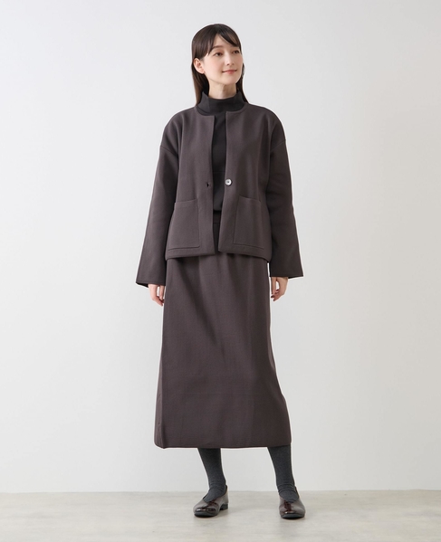 ラウンドネックカーディガン 詳細画像 ダークブラウン 7