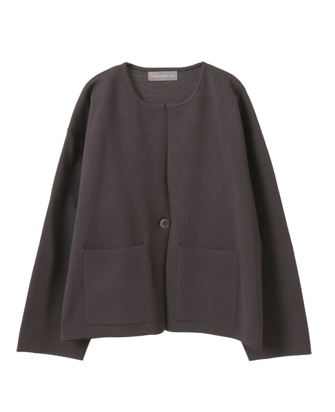 ラウンドネックカーディガン 詳細画像 ダークブラウン 8