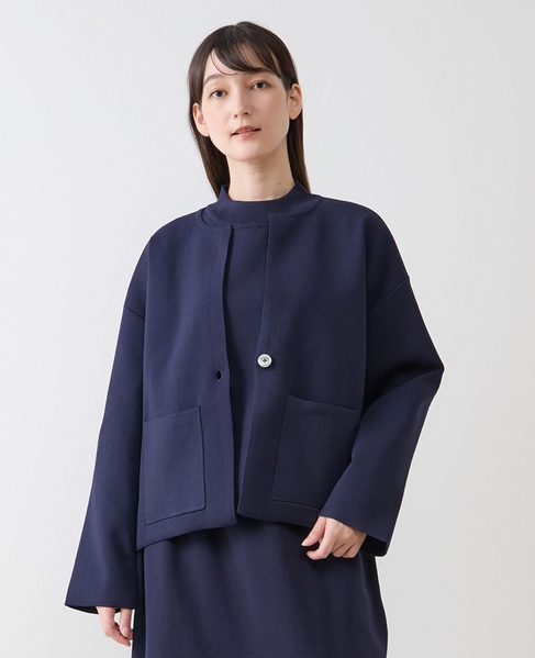 ラウンドネックカーディガン 詳細画像 ダークネイビー 1