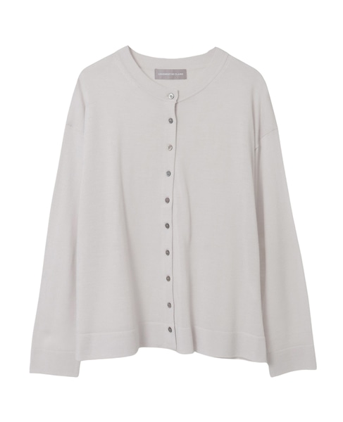 メリノウールクルーネックカーディガン 詳細画像 ライトグレー 9