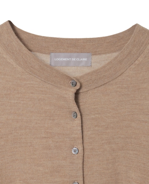 メリノウールクルーネックカーディガン 詳細画像 ベージュ 6