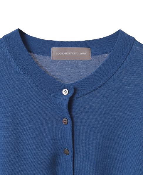 メリノウールクルーネックカーディガン 詳細画像 ブルー 11