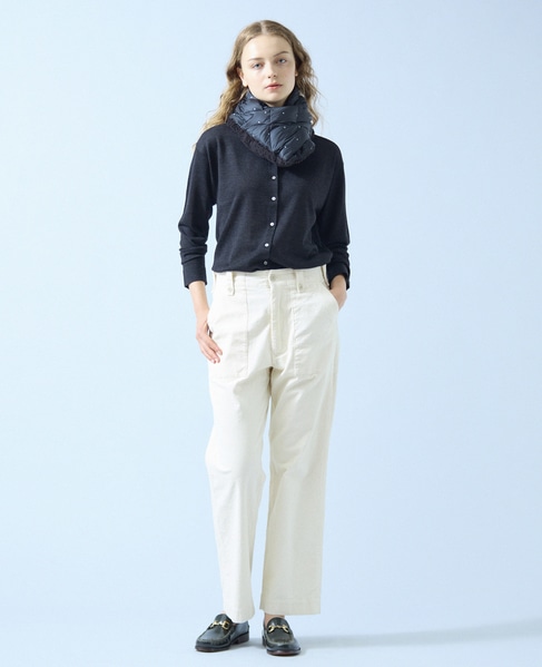 メリノウールクルーネックカーディガン 詳細画像 チャコールグレー 3