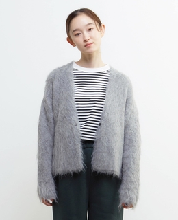 ロングシャギーショートカーディガン