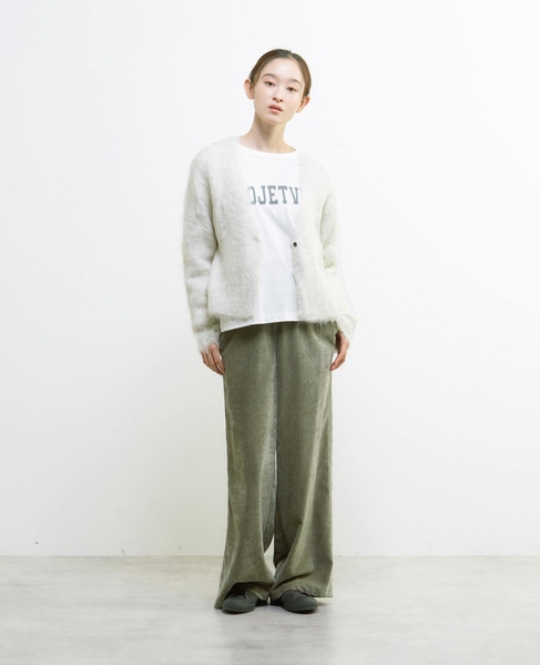 ロングシャギーショートカーディガン 詳細画像 ライトグレー 2