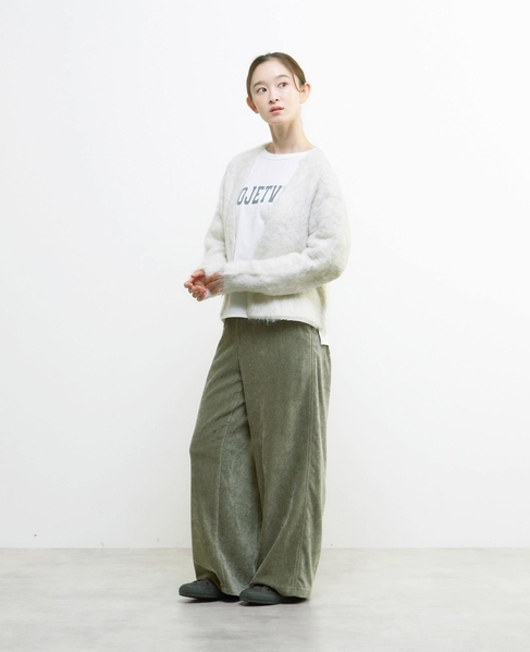 ロングシャギーショートカーディガン 詳細画像 ライトグレー 3